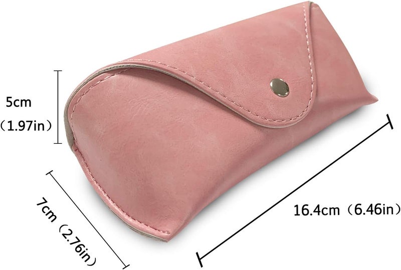 LogHog Portable Leather Glasses Case,Flexible Sunglasses Pouch Slim Case for Women Men Horizontal Eyeglass Case - Image 4